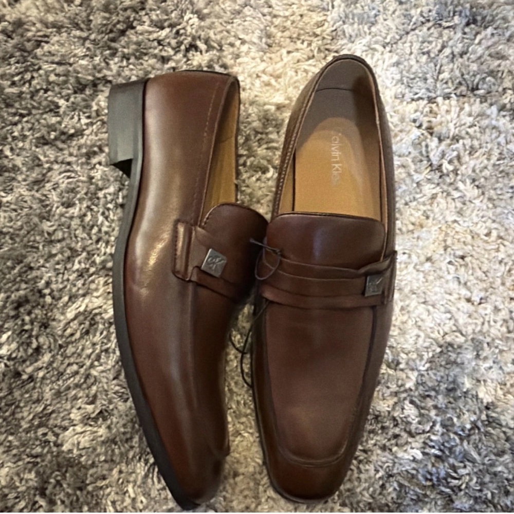 Calvin Klein Men's Dark Brown Slip-On Loafers